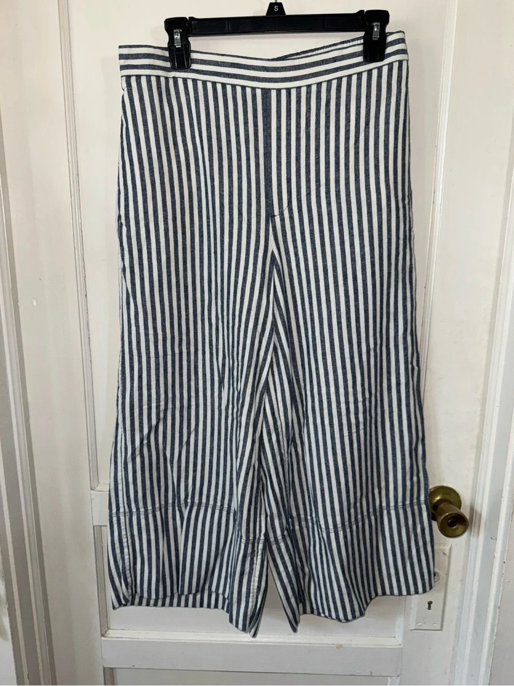 ANYDAY WIDE-LEG HIGH-RISE LINEN-BLEND CROPPED PANT